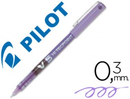 Bolígrafo roller Pilot V-5 punta aguja tinta violeta 0,5 mm.